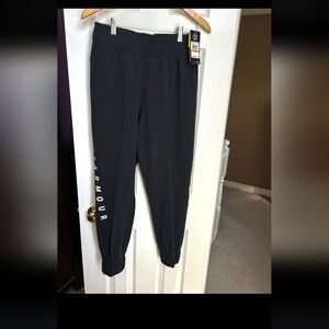 Under Armour Black Athletic Joggers with White Side Branding